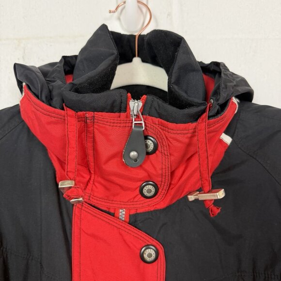VTG Obermeyer Womens Ski Jacket Thermolite 90s Cinch Waist Hood Winter Sports 10 - Picture 2 of 14